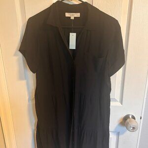 Loft button up collared dress